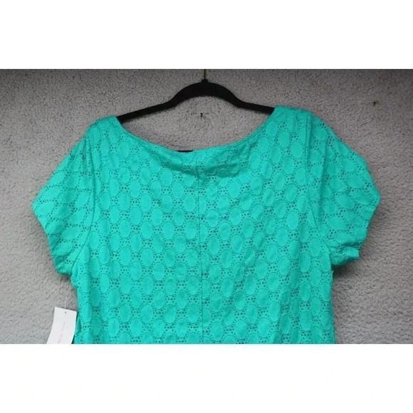 Issac Mizrahi Turquoise Lined Lace Dress-Size XXL-New With Tags - Picture 4 of 7